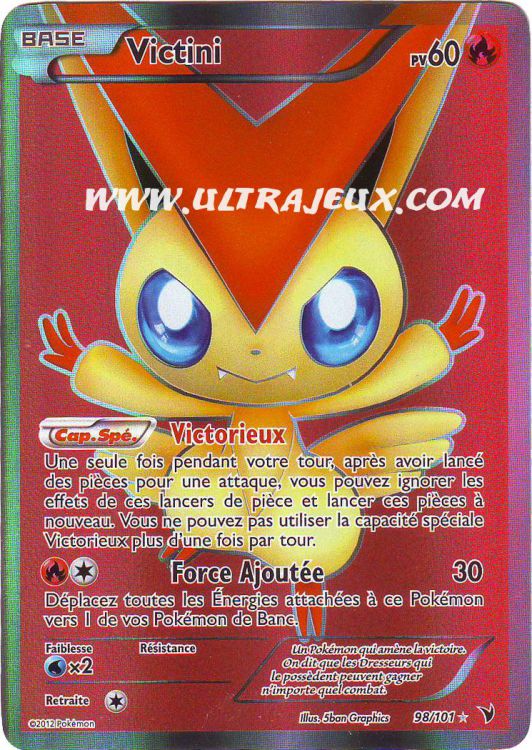 Vendre Carte Pokemon à L Unité PlayFactory - Victini (98/99) [Carte Pokémon Cartes à l'Unité Français]