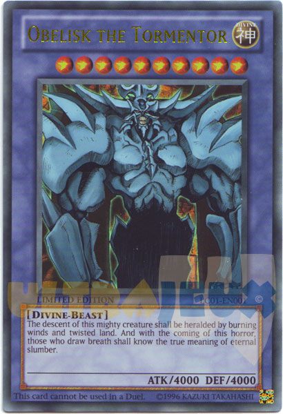 Carte Yu Gi Oh Dieu Egyptien Fusion PlayFactory - Carte Créature Spéciale Les 3 Dieux Égyptiens - Obelisk