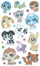  Littlest PetShop 12 Stickers Littlest Petshop en relief
