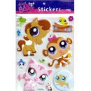 Littlest PetShop 10 Stickers Littlest Petshop en relief