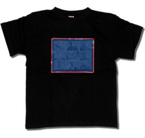 T Shirt All Stars Animated Noir & Bleu 6/8 Ans