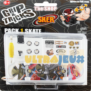 1 Pack Grip & Tricks 1 Finger Skate + Accessoires Alien Sker