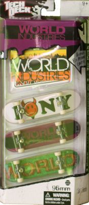 Coffrets de Finger Skate 3 Finger Skate + Stickers World Industries