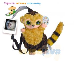 Sac � dos Peluche Roodee Le Singe Capucin - 30 Cm