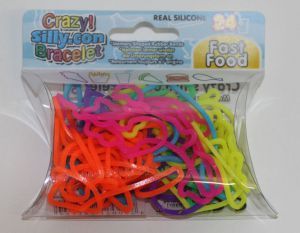  Crazy Bands - Fluo Fast Food (24 Bracelets)