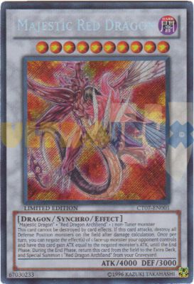 Cartes Sp�ciales Dragon Rouge Majestueux - En Anglais