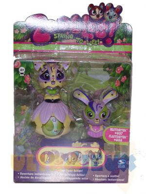 Figurine 2 Zoobles Et Leur Happitat #097 Ruffington& #098 Fluffington